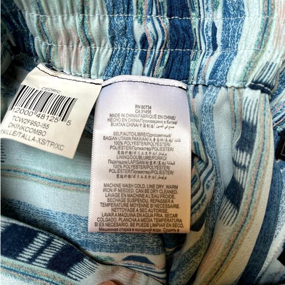 BCBGMaxazria Cedric Patterned Print Summer Lounge Cropped Blue Pants Size XS - Picture 7 of 7